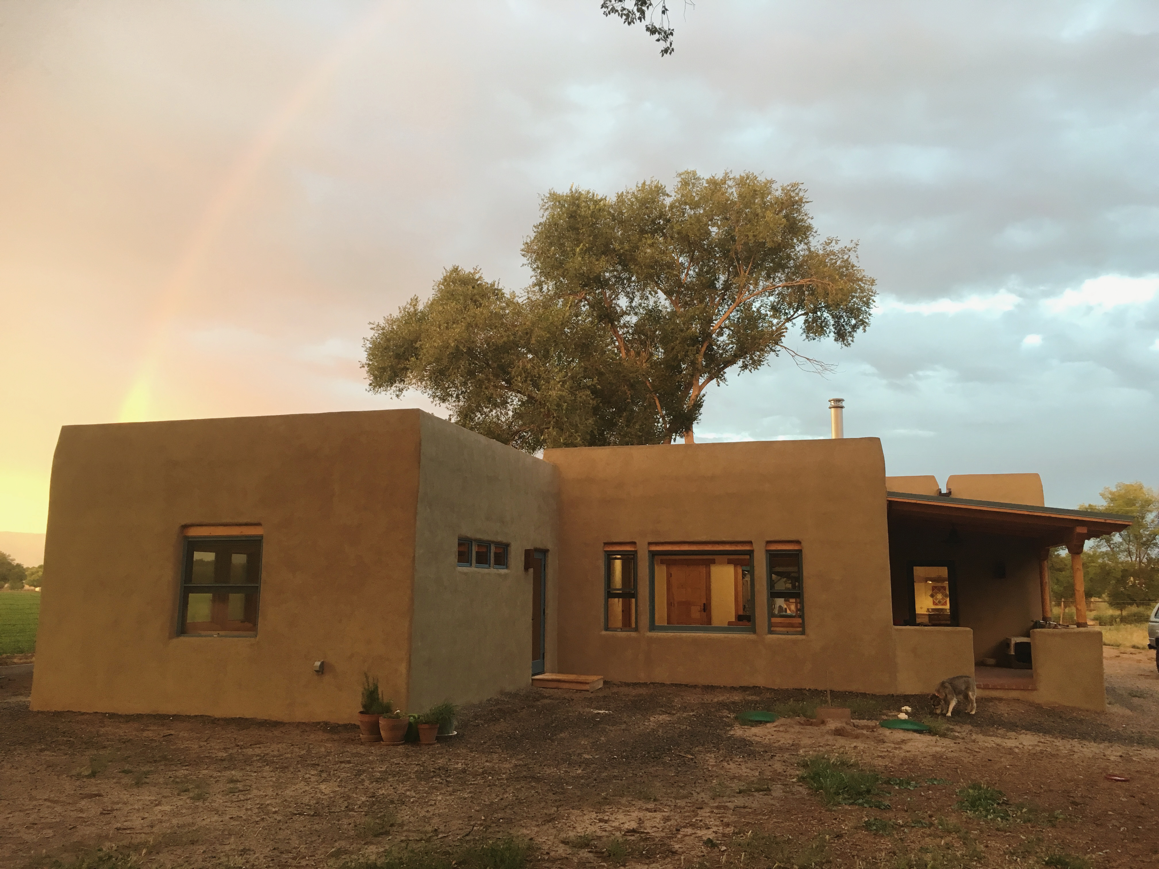 Adobe house designed and built by Kenny DeLapp and Esther Fredrickson